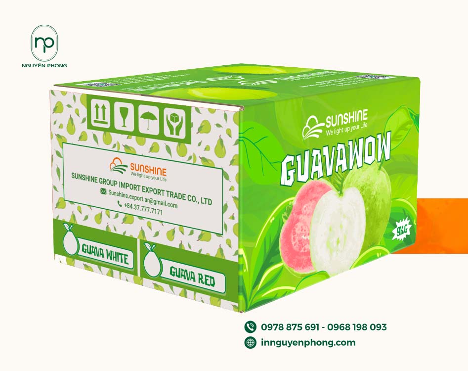 thùng carton dựng trái cây